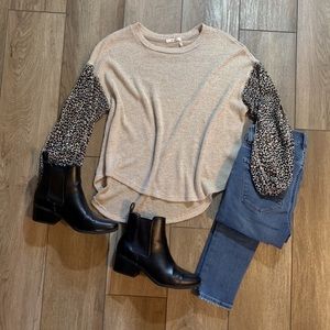 Francesca’s cheetah print sweater